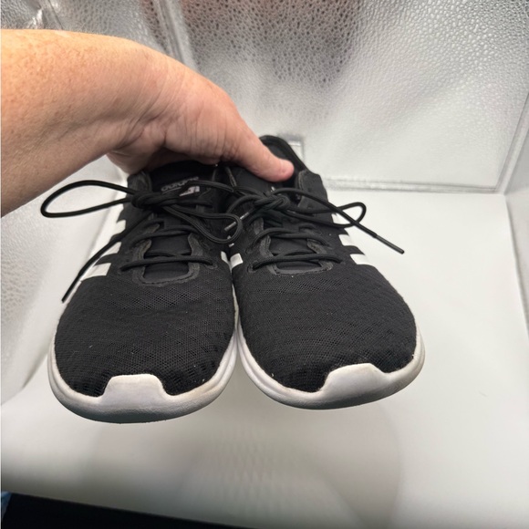 Adidas Shoes Womens 8.5 Cloudfoam Pure Running Sneakers Blk Lace Up ART CG 5762 - Picture 3 of 7